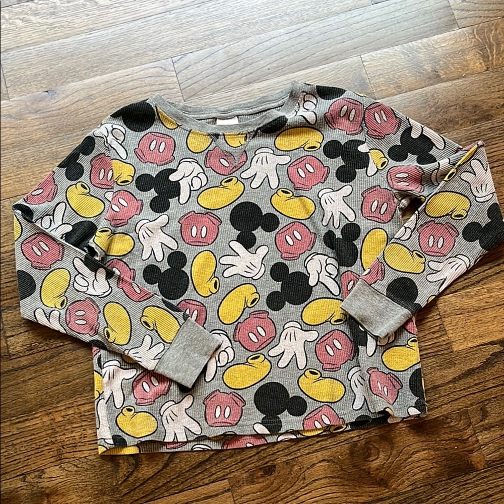 Disney Mickey Mouse Patterned Waffle top